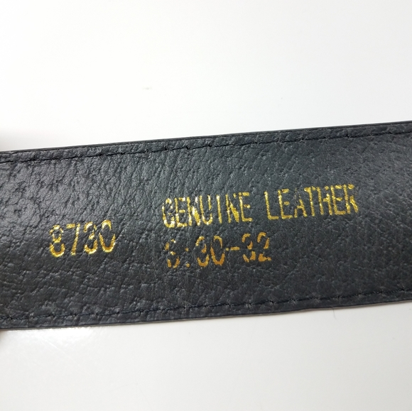 Black Genuine Leather Belt - Picture 5 of 9